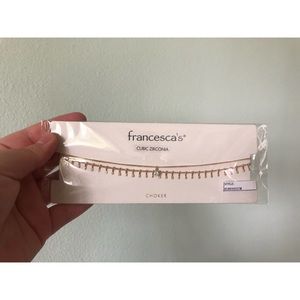 Francesca's Collections Jewelry - {Cubic Zircona Gold Choker - - SET OF 2} Francesca's Collections Jewelry - {Cubic Zircona Gold Choker - - SET OF 2}